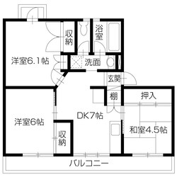 ピース・シーサイド黒崎の物件間取画像